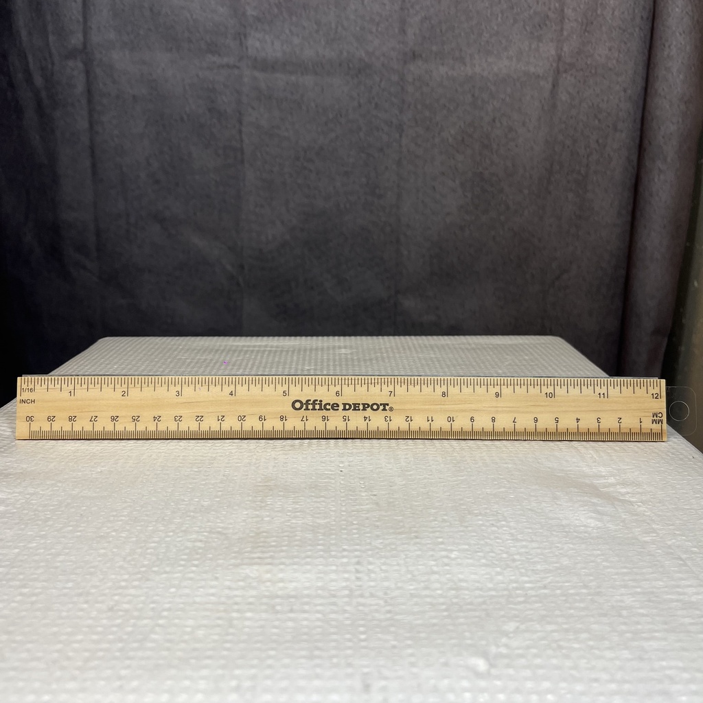 RULER, WOOD 12 INCH FRACTIONAL