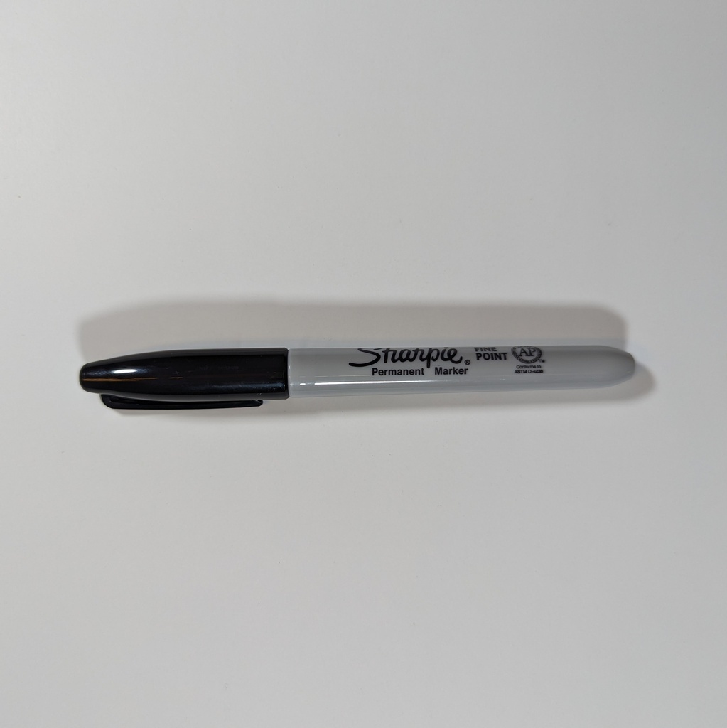 MARKER, SHARPIE BLACK FINE 