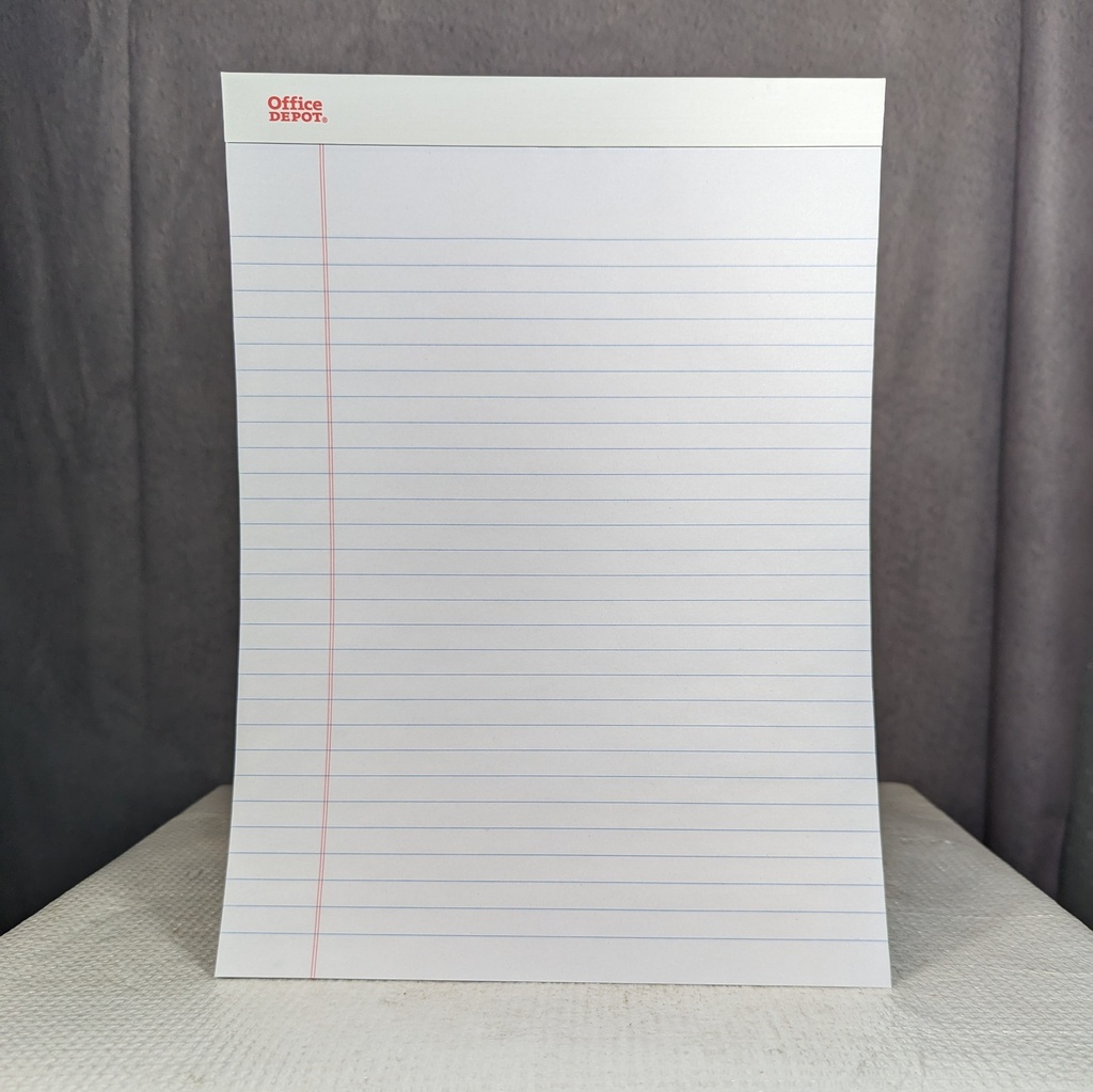 PAD, WRITING WHITE PERFORATED 